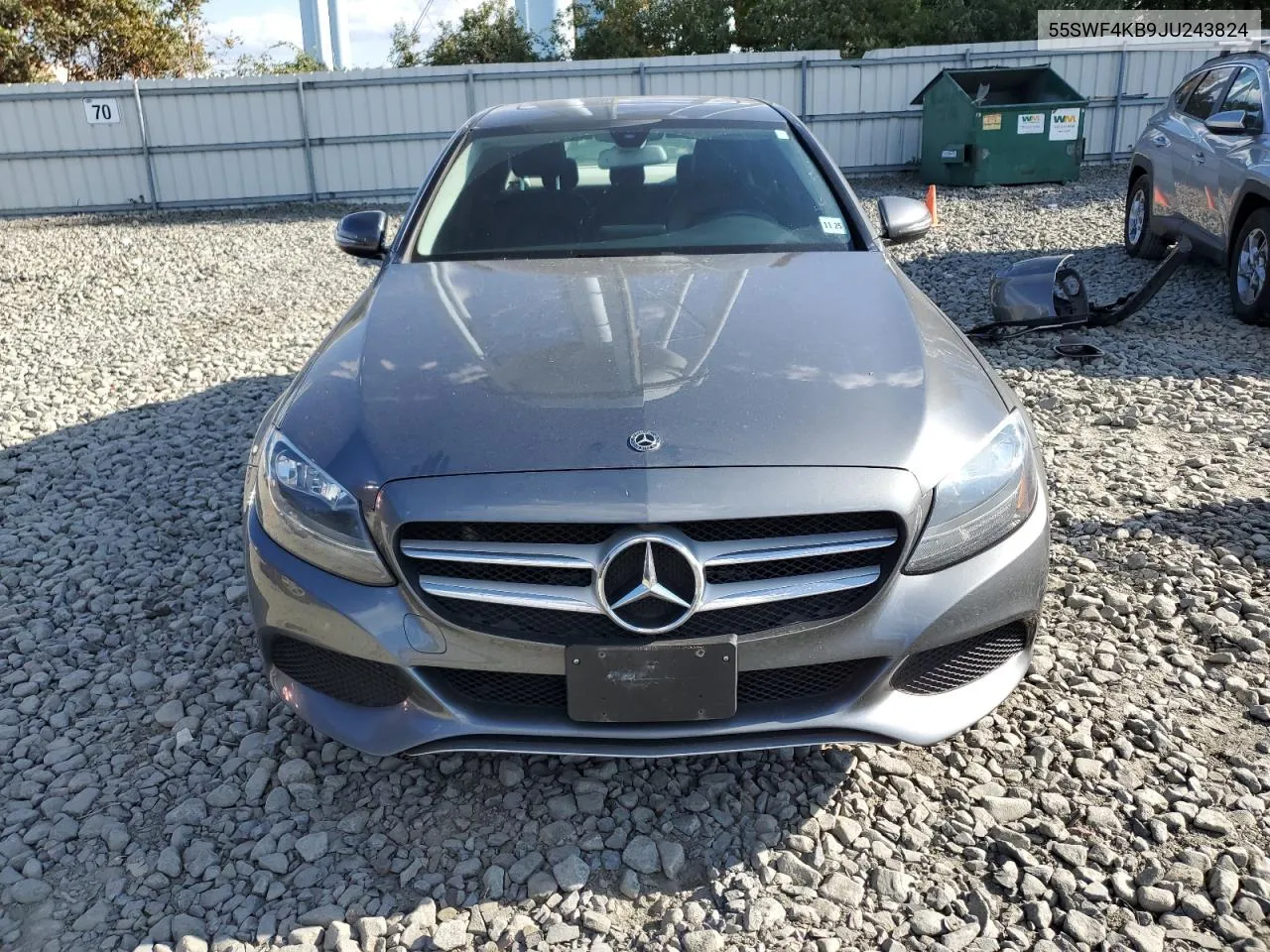 2018 Mercedes-Benz C 300 4Matic VIN: 55SWF4KB9JU243824 Lot: 74758534