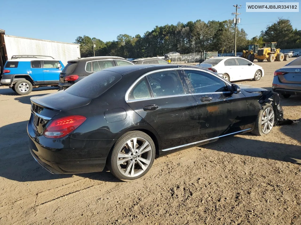 2018 Mercedes-Benz C 300 VIN: WDDWF4JB8JR334182 Lot: 74846544