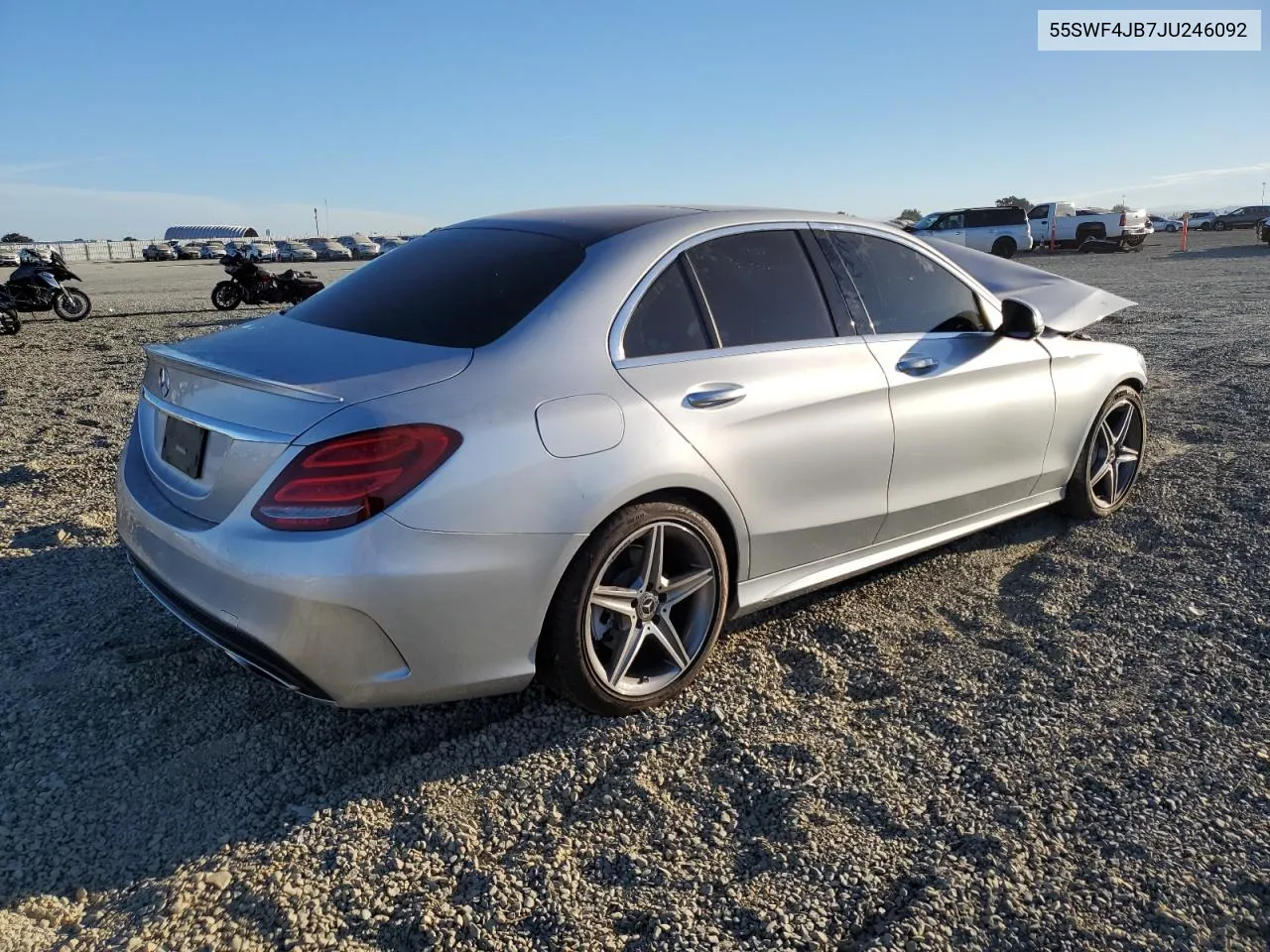 2018 Mercedes-Benz C 300 VIN: 55SWF4JB7JU246092 Lot: 75088064