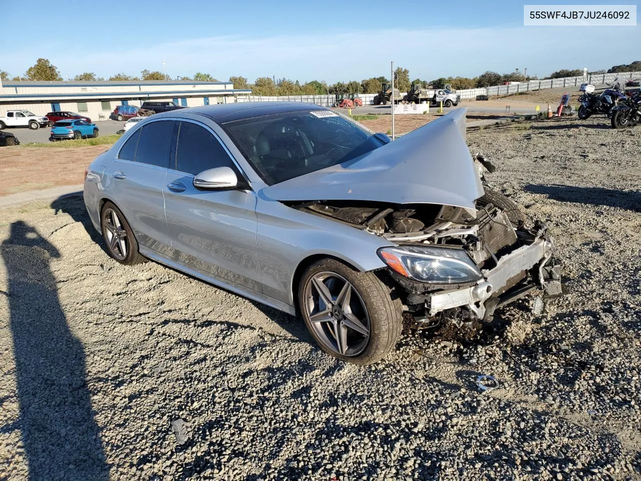 2018 Mercedes-Benz C 300 VIN: 55SWF4JB7JU246092 Lot: 75088064