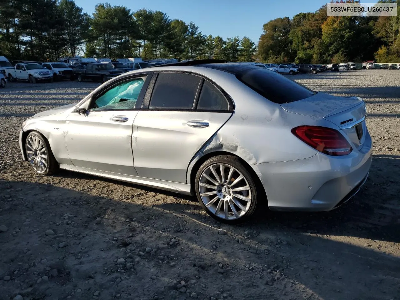 2018 Mercedes-Benz C 43 4Matic Amg VIN: 55SWF6EB0JU260437 Lot: 75420914