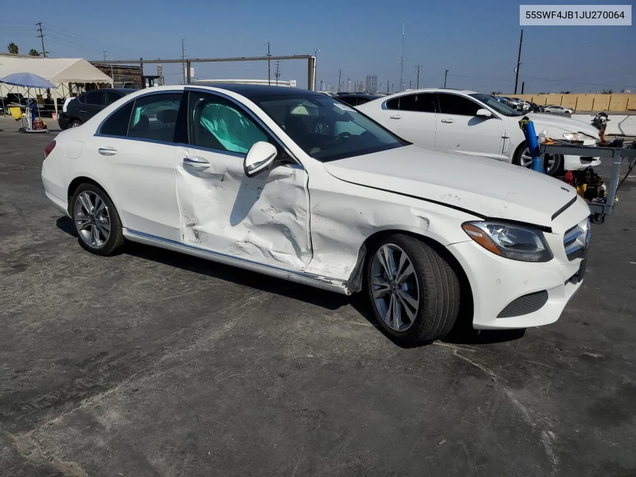 2018 Mercedes-Benz C 300 VIN: 55SWF4JB1JU270064 Lot: 75445694