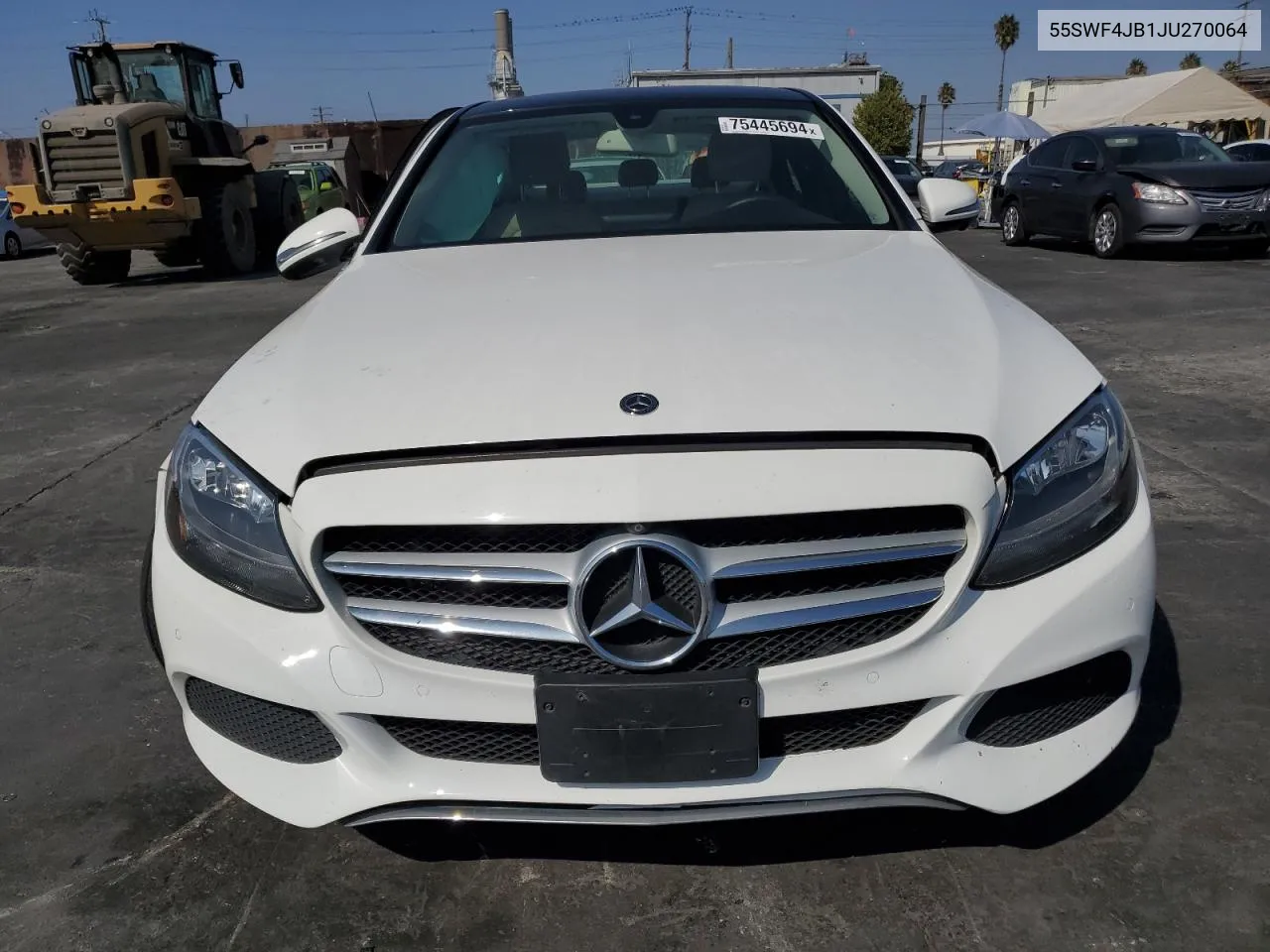 2018 Mercedes-Benz C 300 VIN: 55SWF4JB1JU270064 Lot: 75445694