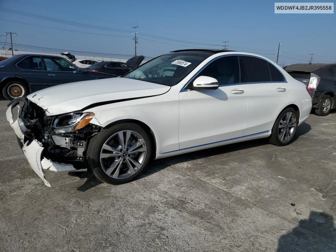 2018 Mercedes-Benz C 300 VIN: WDDWF4JB2JR395558 Lot: 75568574