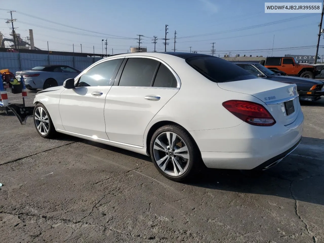 2018 Mercedes-Benz C 300 VIN: WDDWF4JB2JR395558 Lot: 75568574