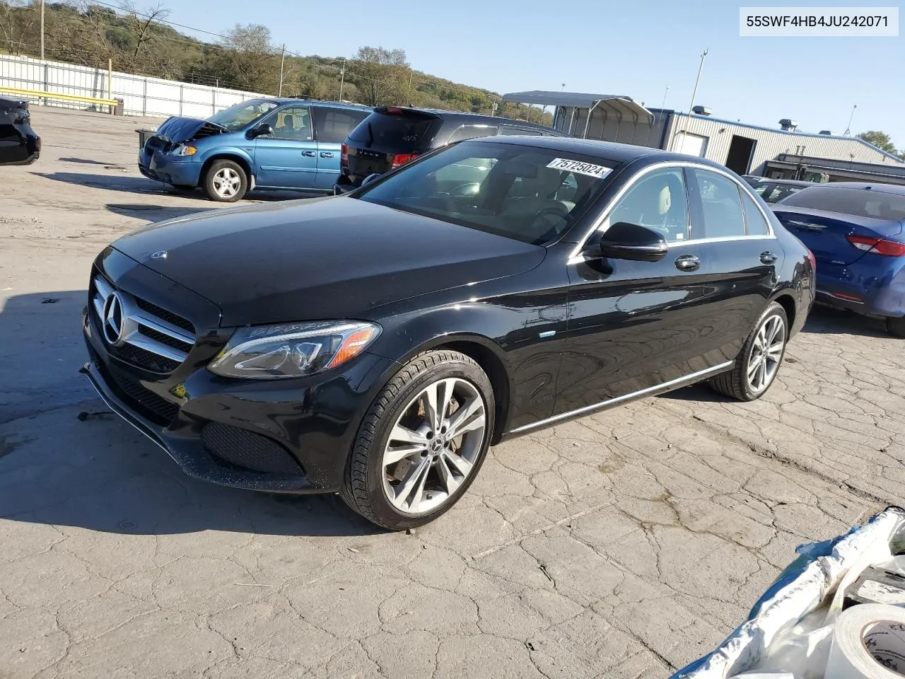 2018 Mercedes-Benz C 350E VIN: 55SWF4HB4JU242071 Lot: 75725024