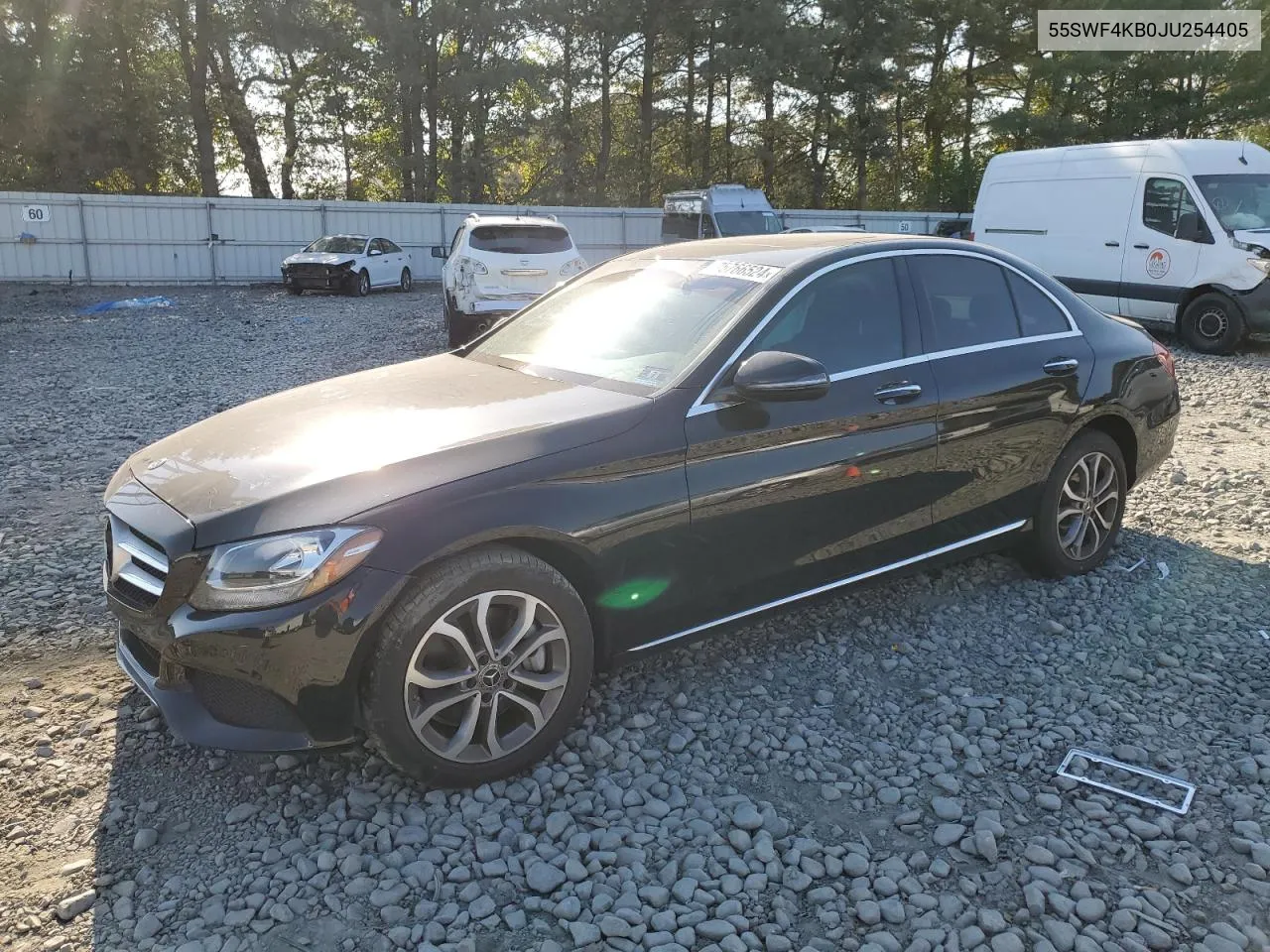 2018 Mercedes-Benz C 300 4Matic VIN: 55SWF4KB0JU254405 Lot: 75766524