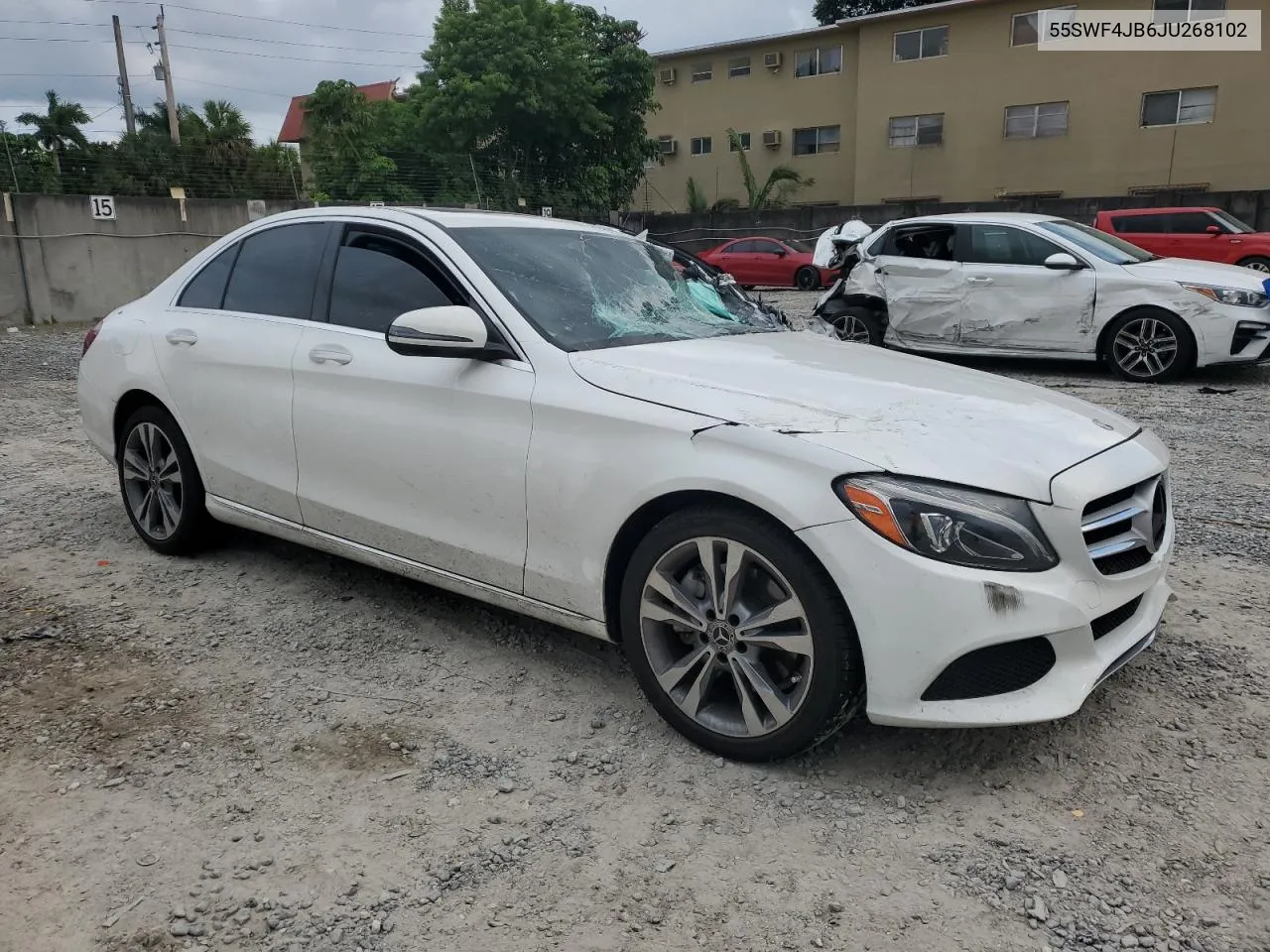 2018 Mercedes-Benz C 300 VIN: 55SWF4JB6JU268102 Lot: 76253344