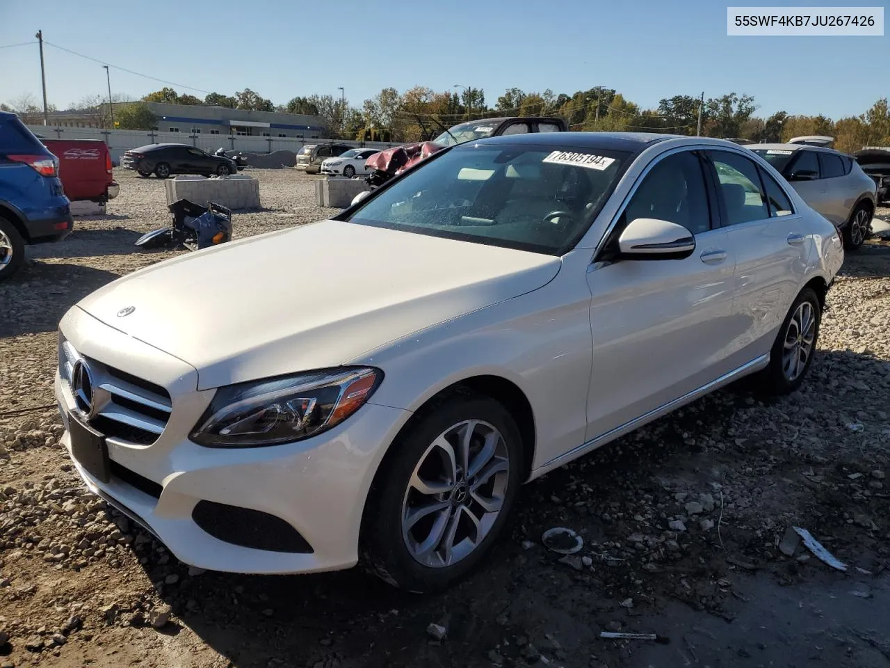 2018 Mercedes-Benz C 300 4Matic VIN: 55SWF4KB7JU267426 Lot: 76305194