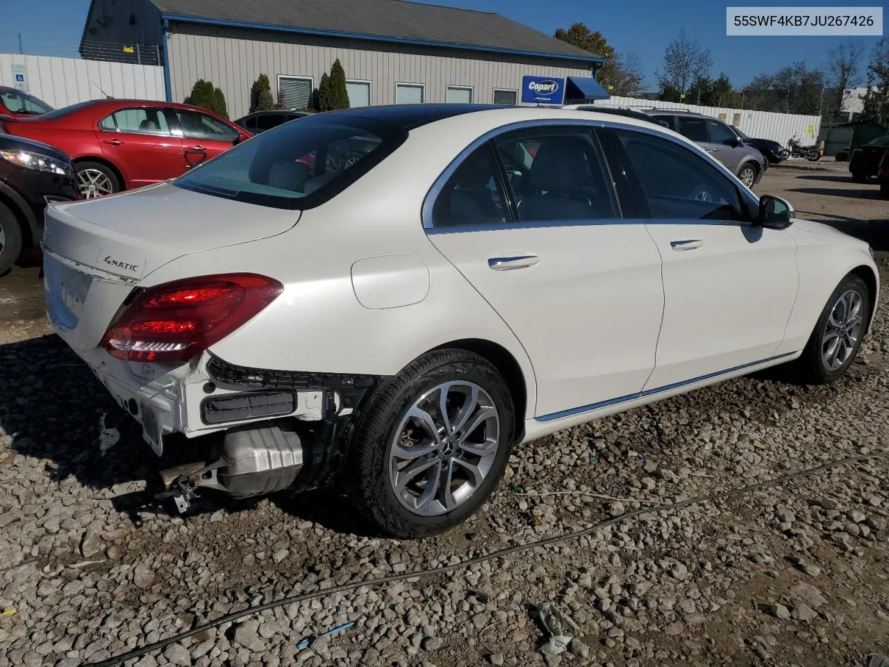 2018 Mercedes-Benz C 300 4Matic VIN: 55SWF4KB7JU267426 Lot: 76305194