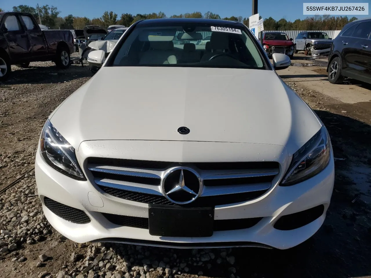 2018 Mercedes-Benz C 300 4Matic VIN: 55SWF4KB7JU267426 Lot: 76305194