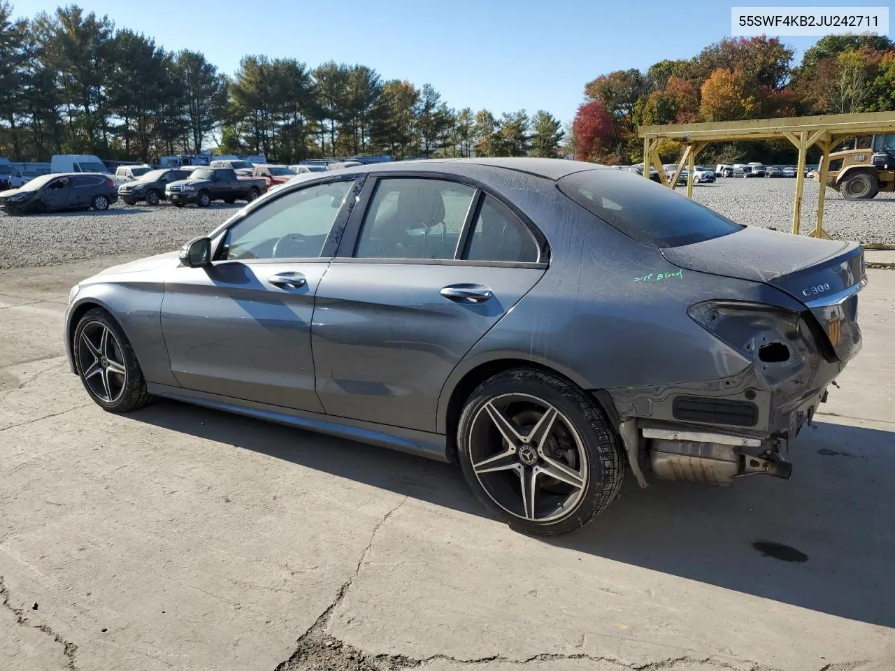 2018 Mercedes-Benz C 300 4Matic VIN: 55SWF4KB2JU242711 Lot: 76353064