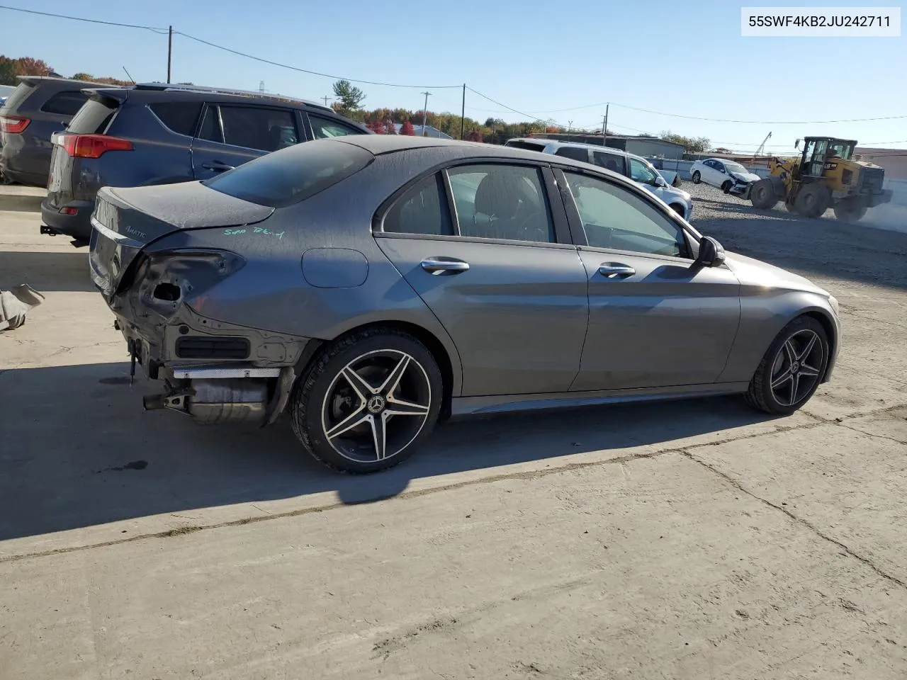 2018 Mercedes-Benz C 300 4Matic VIN: 55SWF4KB2JU242711 Lot: 76353064