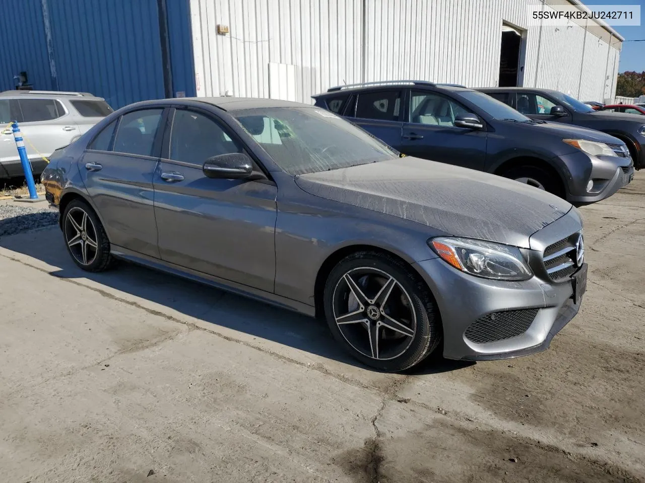 2018 Mercedes-Benz C 300 4Matic VIN: 55SWF4KB2JU242711 Lot: 76353064