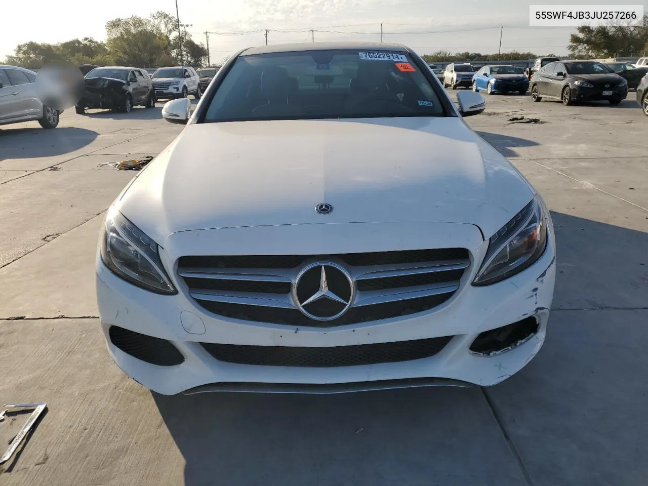 2018 Mercedes-Benz C 300 VIN: 55SWF4JB3JU257266 Lot: 76522914