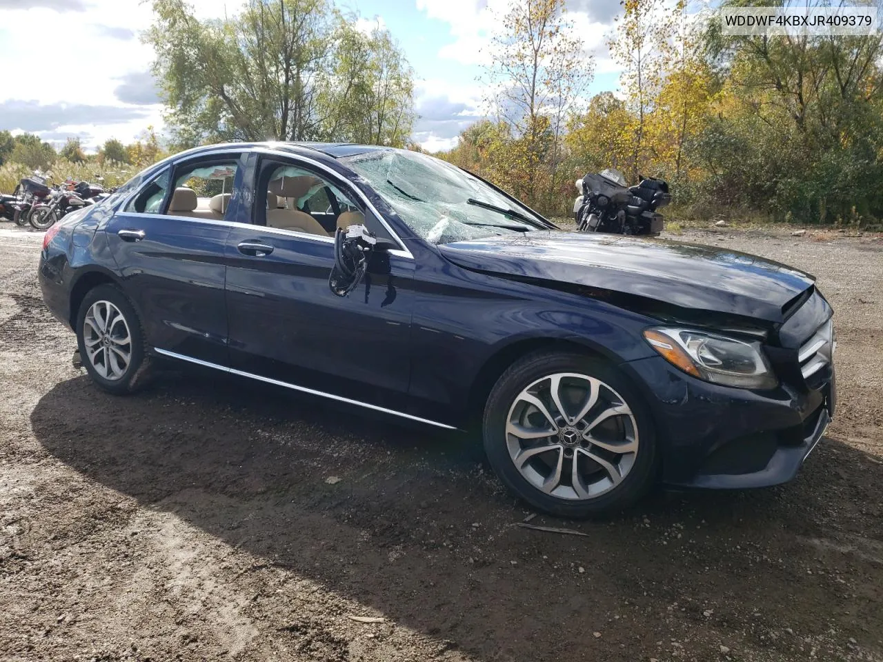 2018 Mercedes-Benz C 300 4Matic VIN: WDDWF4KBXJR409379 Lot: 76673924