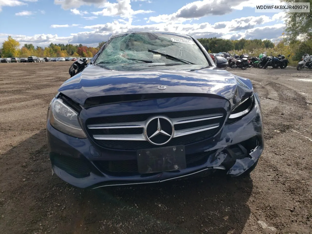 2018 Mercedes-Benz C 300 4Matic VIN: WDDWF4KBXJR409379 Lot: 76673924