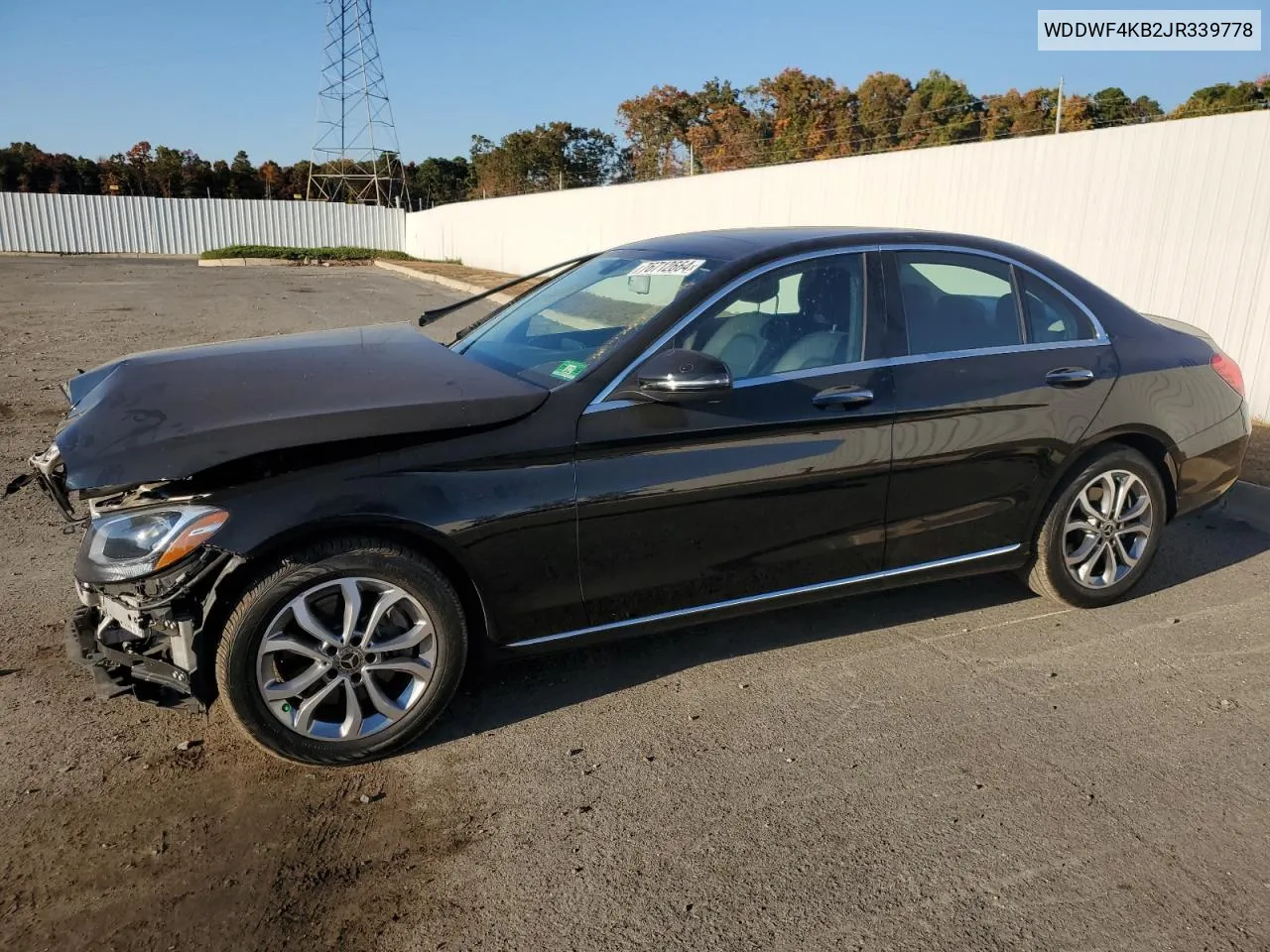 2018 Mercedes-Benz C 300 4Matic VIN: WDDWF4KB2JR339778 Lot: 76712664