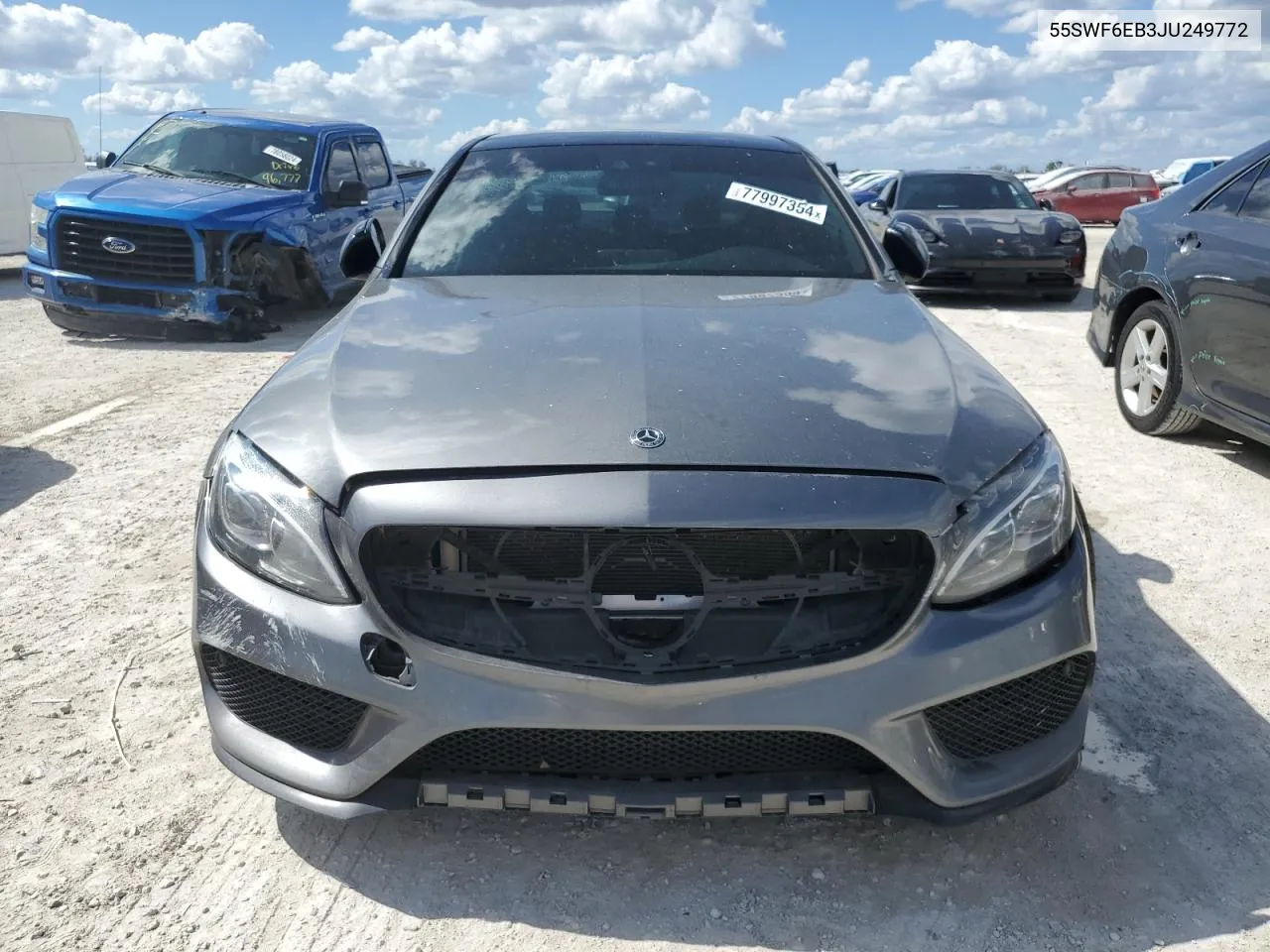 2018 Mercedes-Benz C 43 4Matic Amg VIN: 55SWF6EB3JU249772 Lot: 77997354