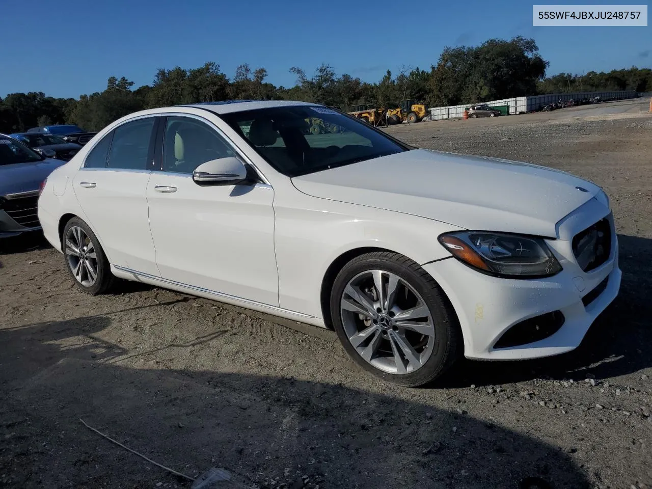 2018 Mercedes-Benz C 300 VIN: 55SWF4JBXJU248757 Lot: 78095224