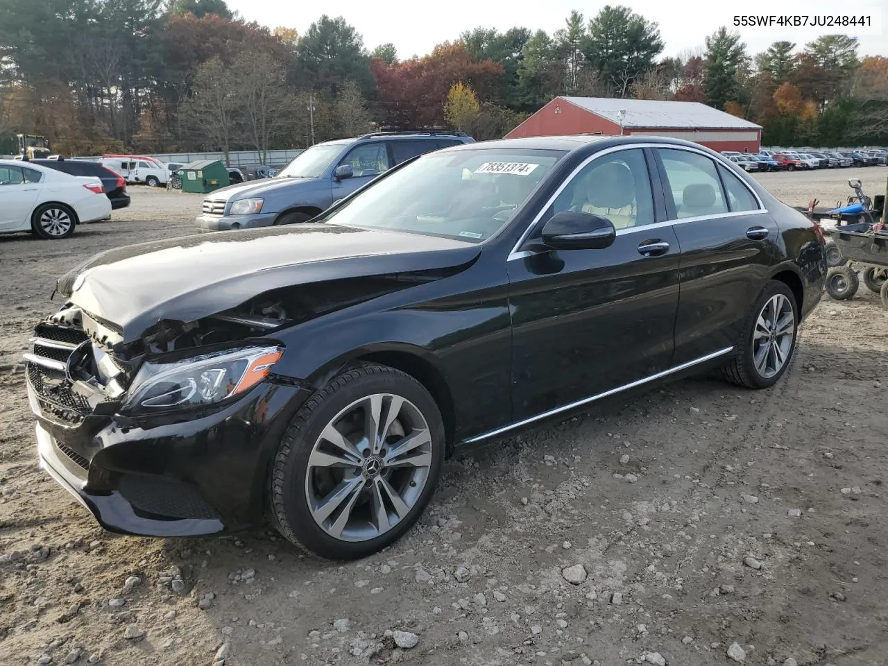 2018 Mercedes-Benz C 300 4Matic VIN: 55SWF4KB7JU248441 Lot: 78351374