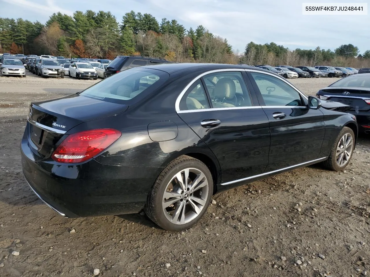 2018 Mercedes-Benz C 300 4Matic VIN: 55SWF4KB7JU248441 Lot: 78351374