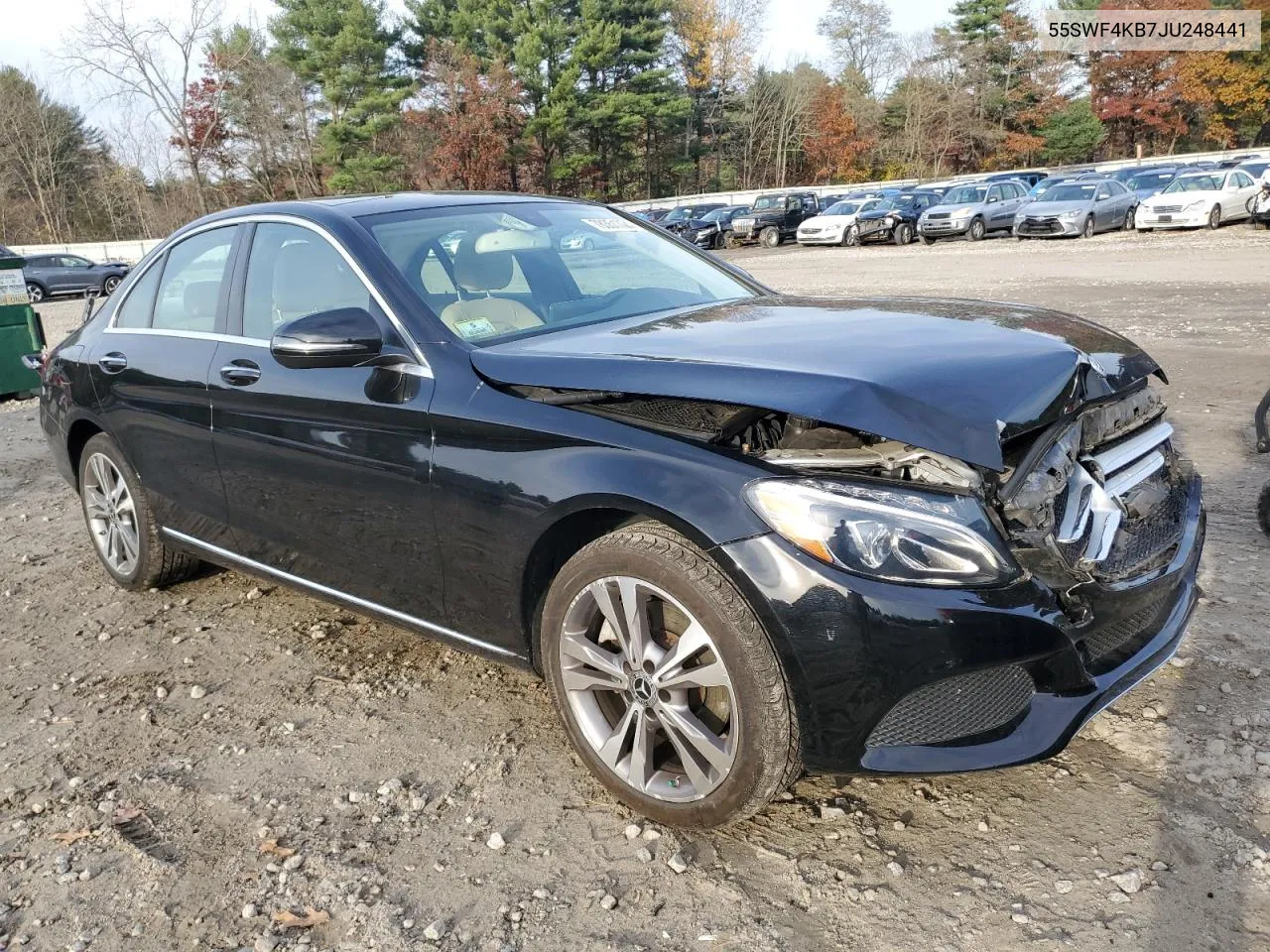 2018 Mercedes-Benz C 300 4Matic VIN: 55SWF4KB7JU248441 Lot: 78351374