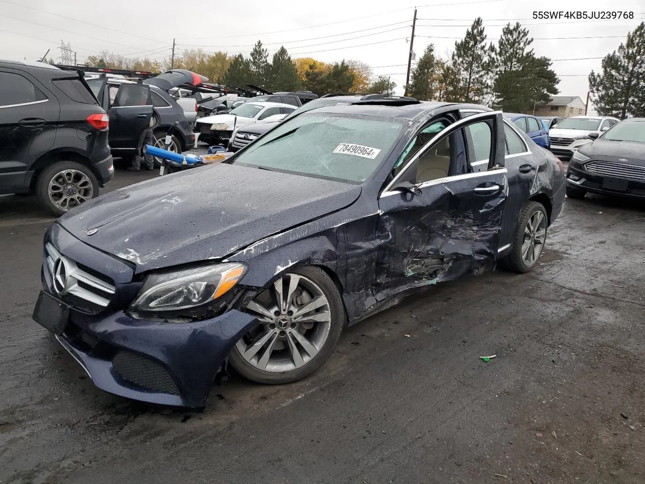 2018 Mercedes-Benz C 300 4Matic VIN: 55SWF4KB5JU239768 Lot: 78490964