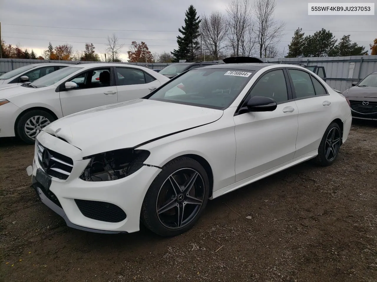 2018 Mercedes-Benz C 300 4Matic VIN: 55SWF4KB9JU237053 Lot: 78788644