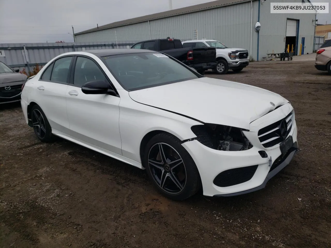 2018 Mercedes-Benz C 300 4Matic VIN: 55SWF4KB9JU237053 Lot: 78788644