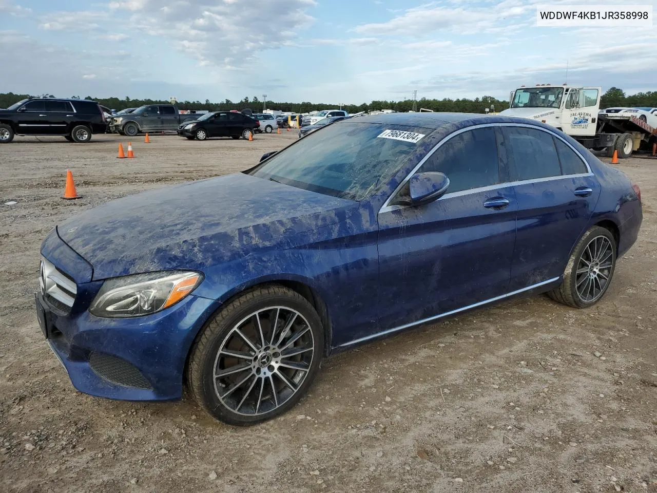 2018 Mercedes-Benz C 300 4Matic VIN: WDDWF4KB1JR358998 Lot: 79681304