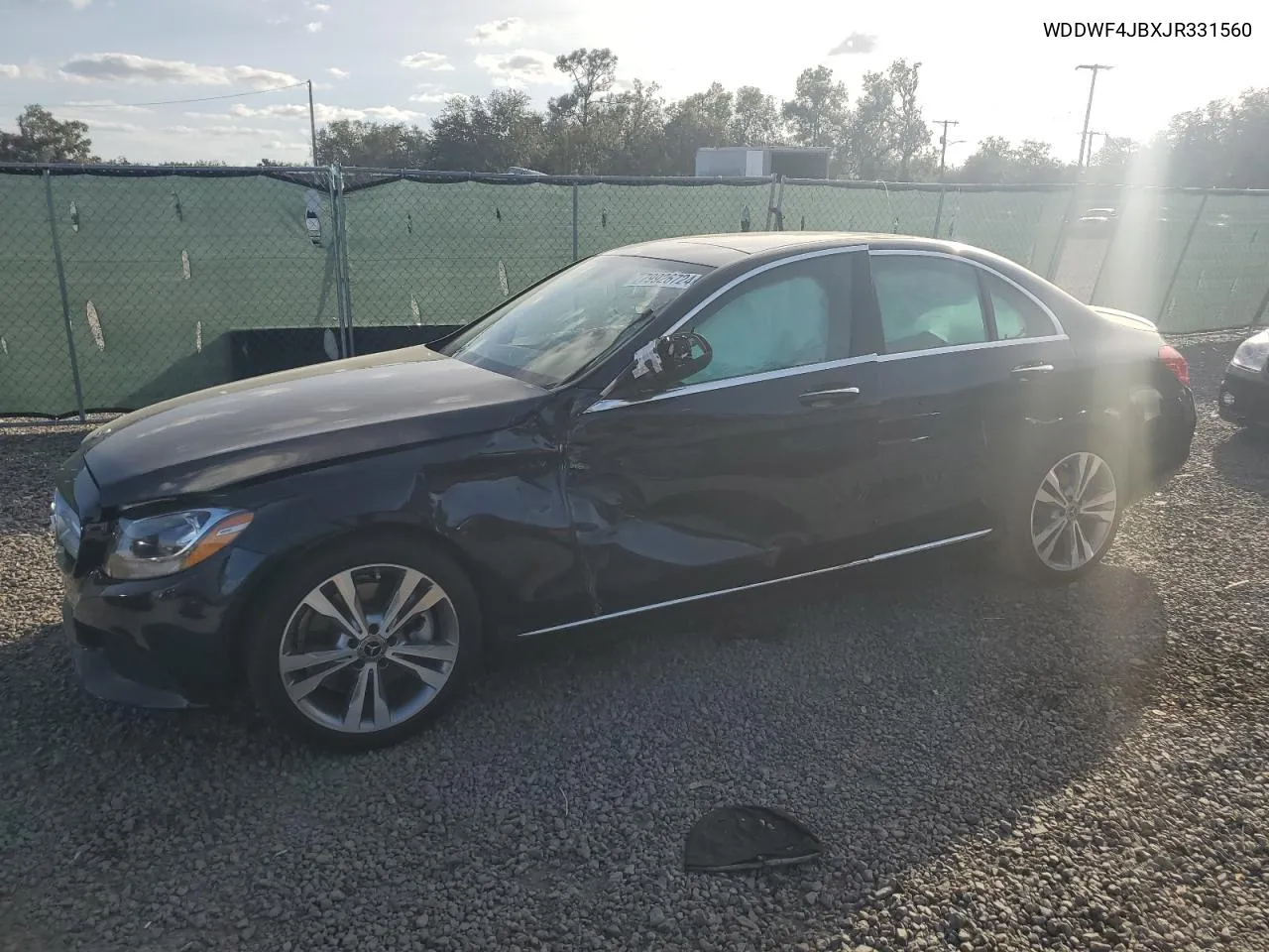 2018 Mercedes-Benz C 300 VIN: WDDWF4JBXJR331560 Lot: 79926724