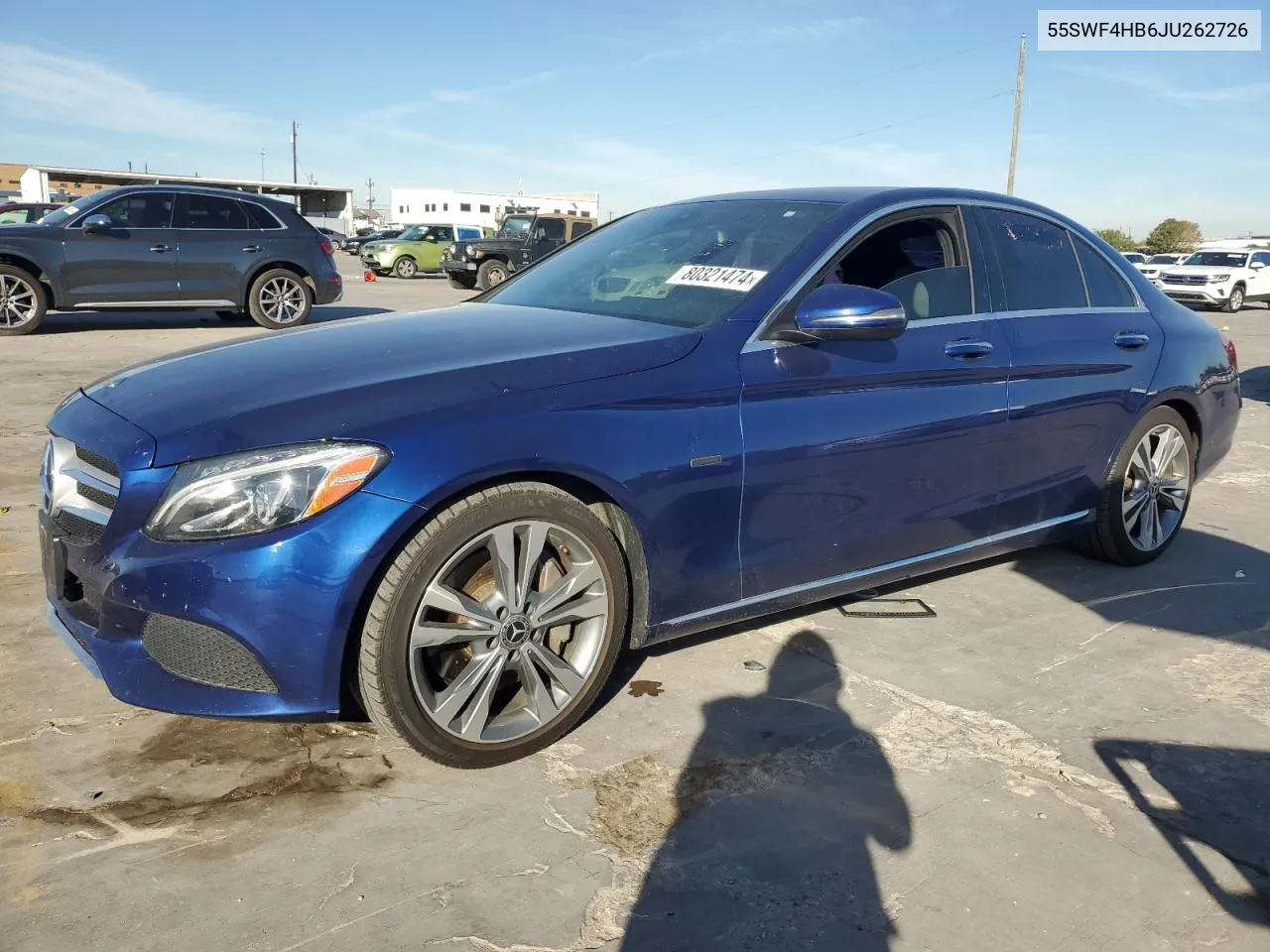 2018 Mercedes-Benz C 350E VIN: 55SWF4HB6JU262726 Lot: 80321474