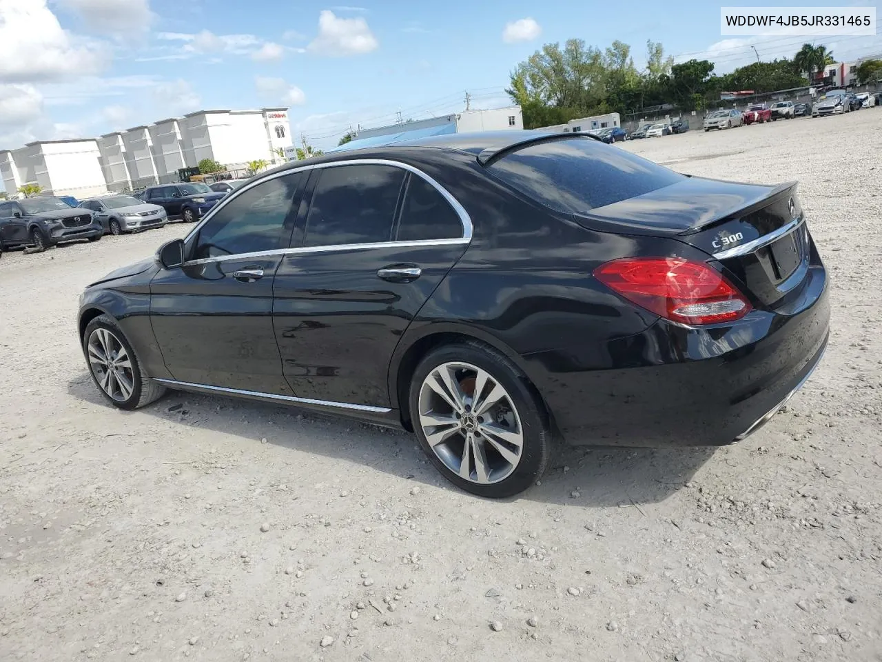 2018 Mercedes-Benz C 300 VIN: WDDWF4JB5JR331465 Lot: 80896514