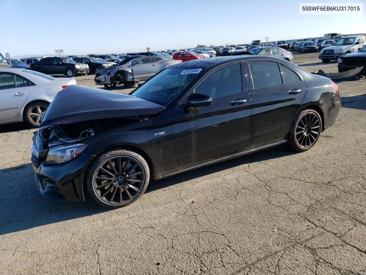 2019 Mercedes-Benz C 43 Amg VIN: 55SWF6EB6KU317015 Lot: 49185994