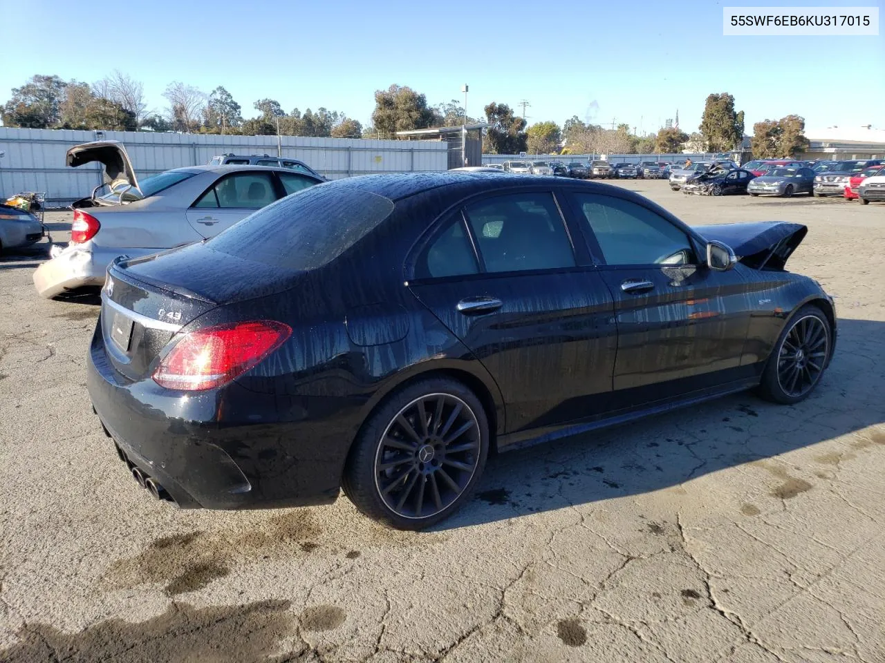 2019 Mercedes-Benz C 43 Amg VIN: 55SWF6EB6KU317015 Lot: 49185994