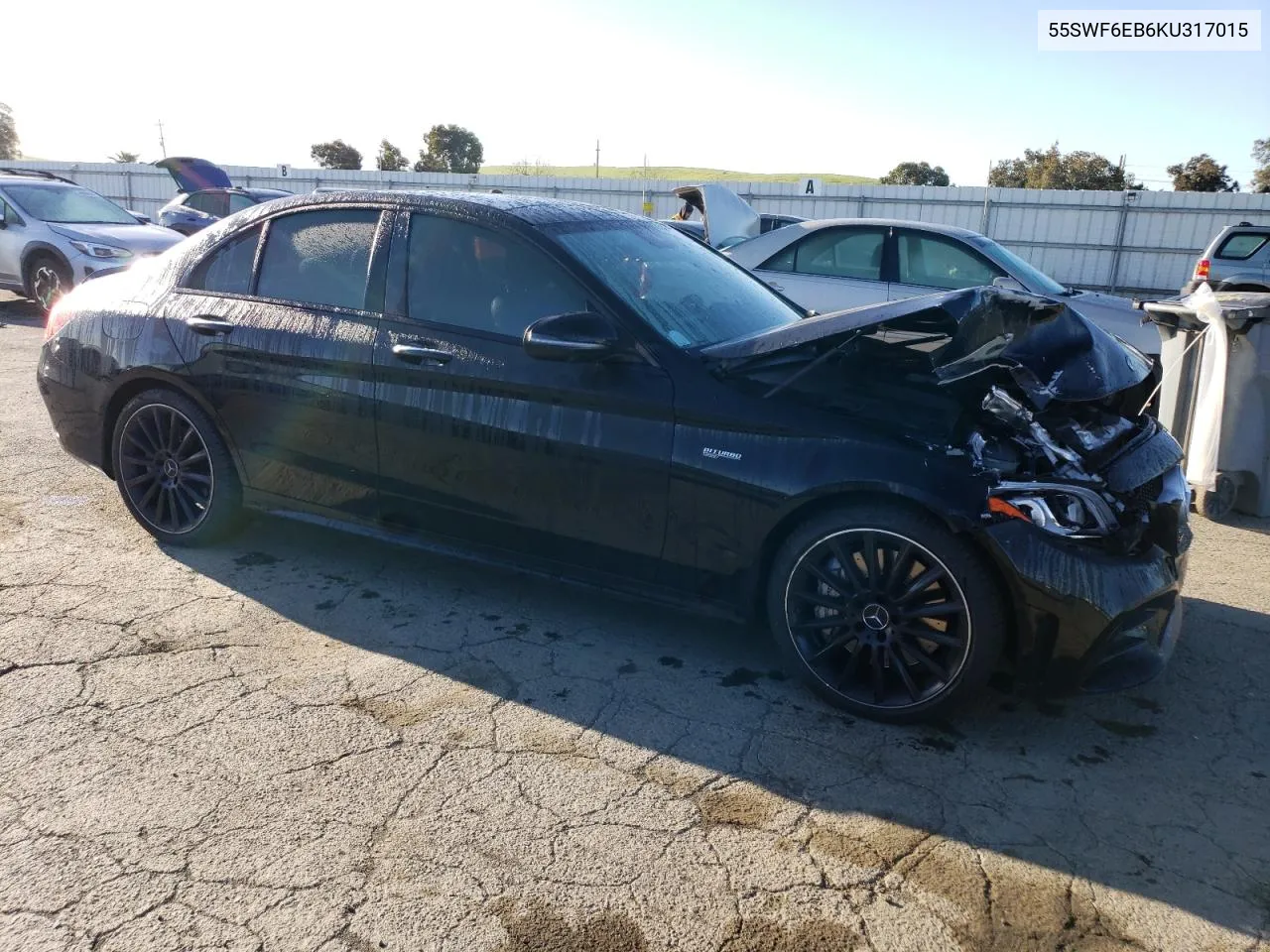 2019 Mercedes-Benz C 43 Amg VIN: 55SWF6EB6KU317015 Lot: 49185994