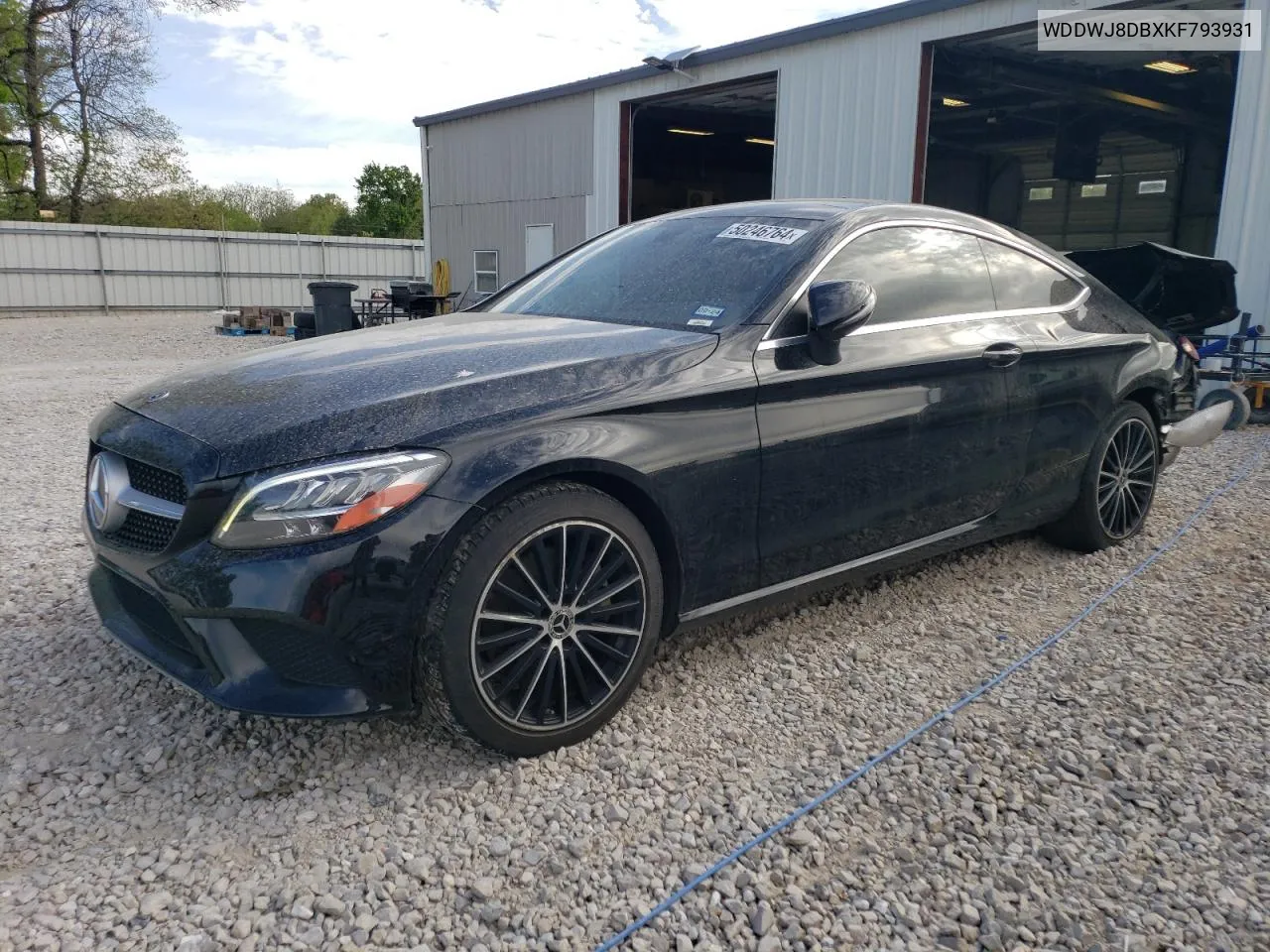 2019 Mercedes-Benz C 300 VIN: WDDWJ8DBXKF793931 Lot: 50246764