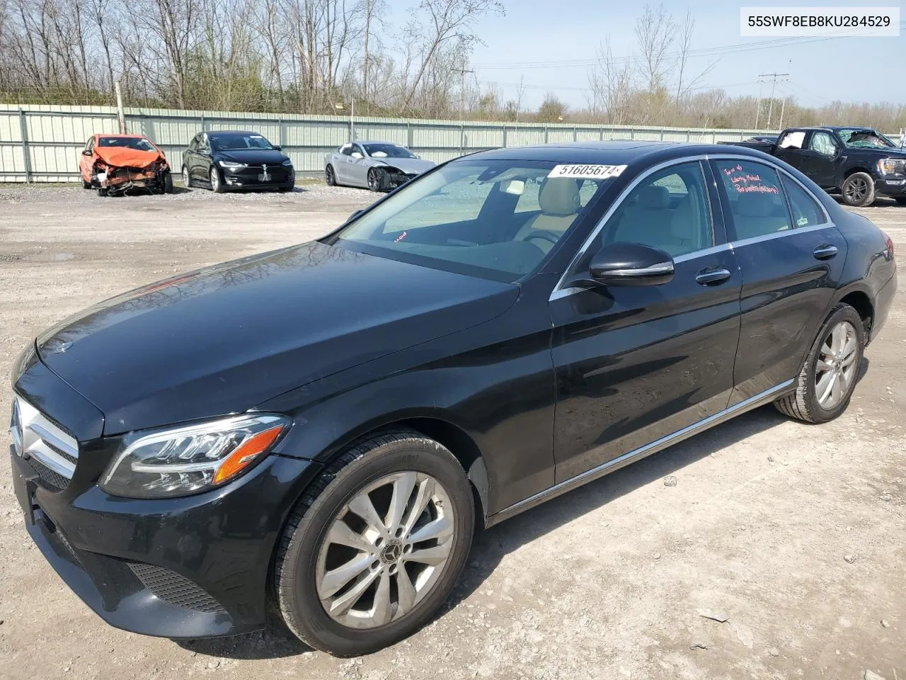 2019 Mercedes-Benz C 300 4Matic VIN: 55SWF8EB8KU284529 Lot: 51605674