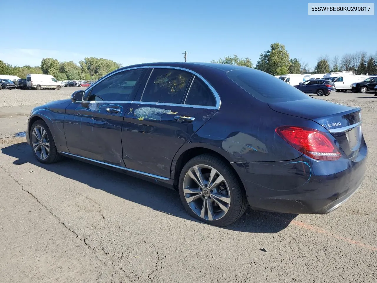 2019 Mercedes-Benz C 300 4Matic VIN: 55SWF8EB0KU299817 Lot: 53749174