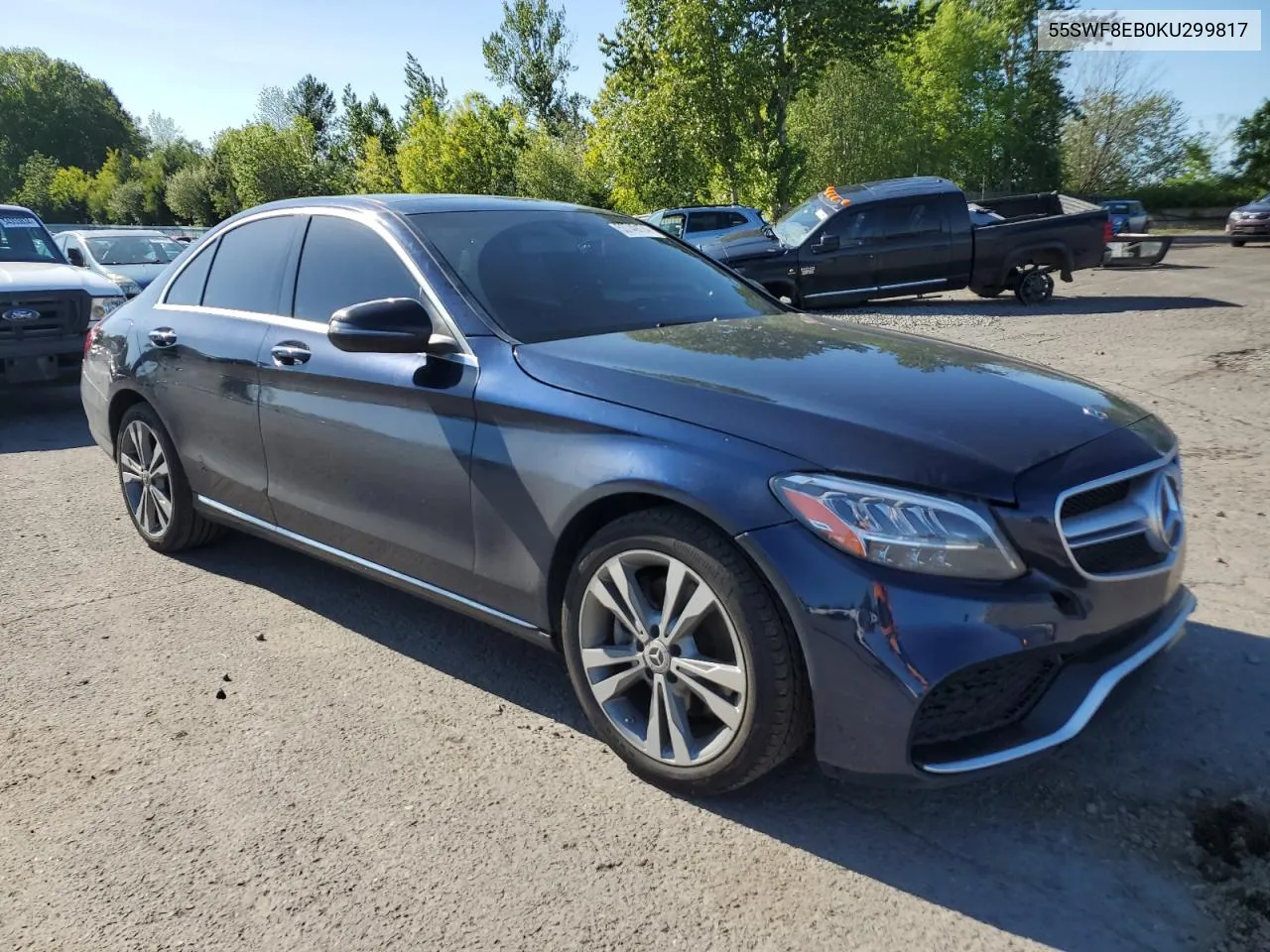 2019 Mercedes-Benz C 300 4Matic VIN: 55SWF8EB0KU299817 Lot: 53749174