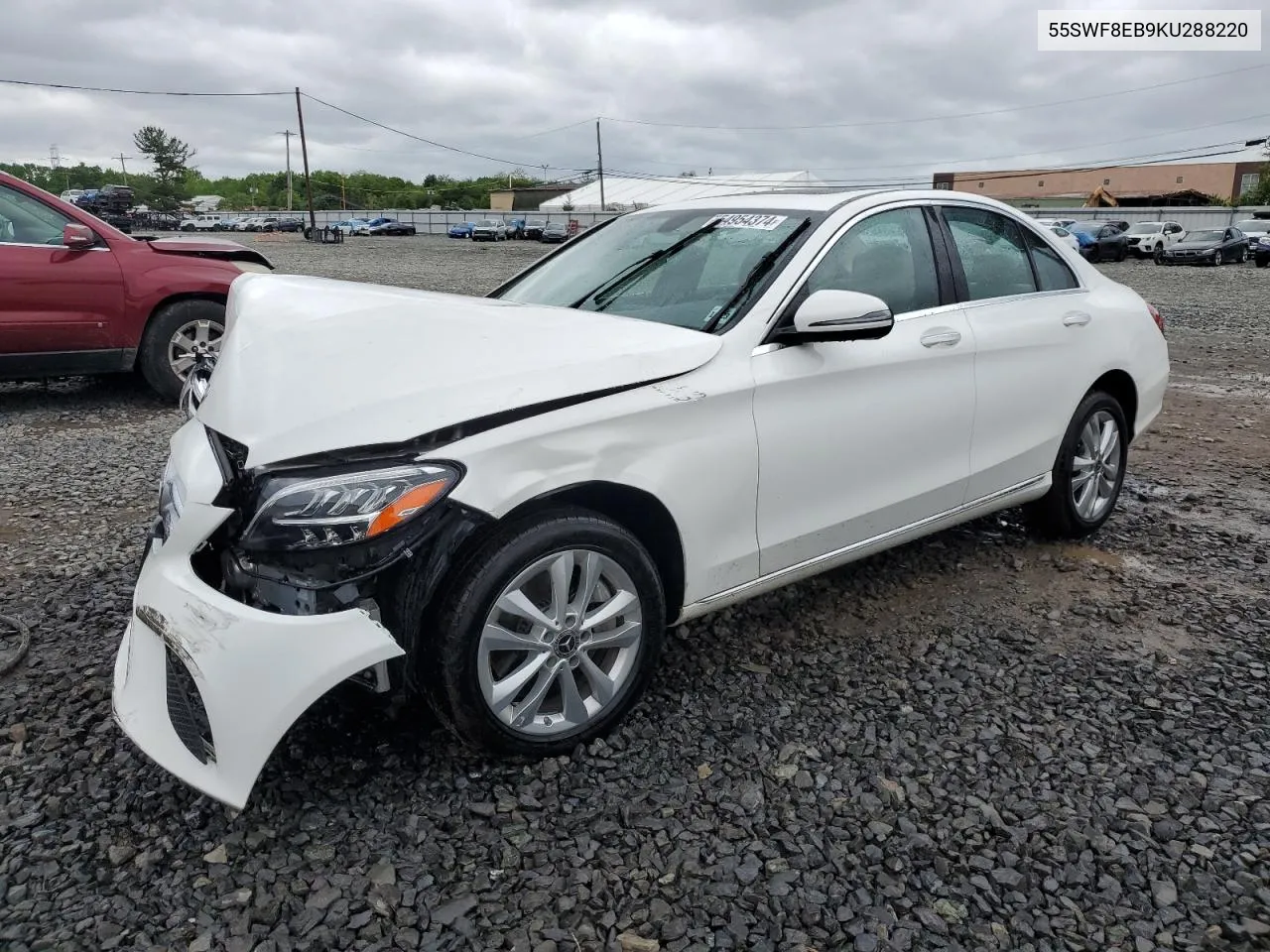 2019 Mercedes-Benz C 300 4Matic VIN: 55SWF8EB9KU288220 Lot: 54954374