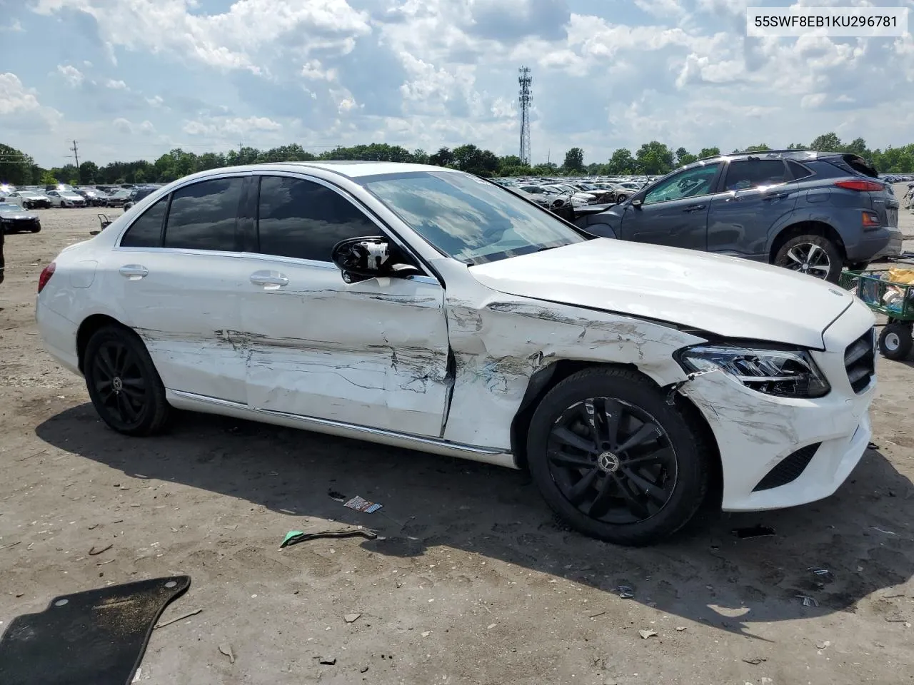 2019 Mercedes-Benz C 300 4Matic VIN: 55SWF8EB1KU296781 Lot: 57408564