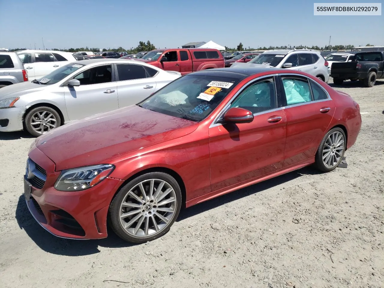 2019 Mercedes-Benz C 300 VIN: 55SWF8DB8KU292079 Lot: 59158024