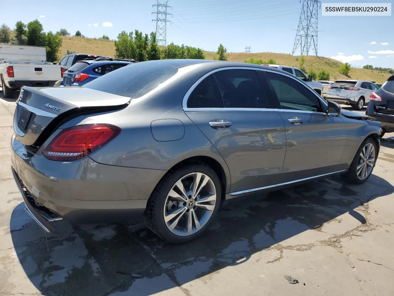 2019 Mercedes-Benz C 300 4Matic VIN: 55SWF8EB5KU290224 Lot: 61895814