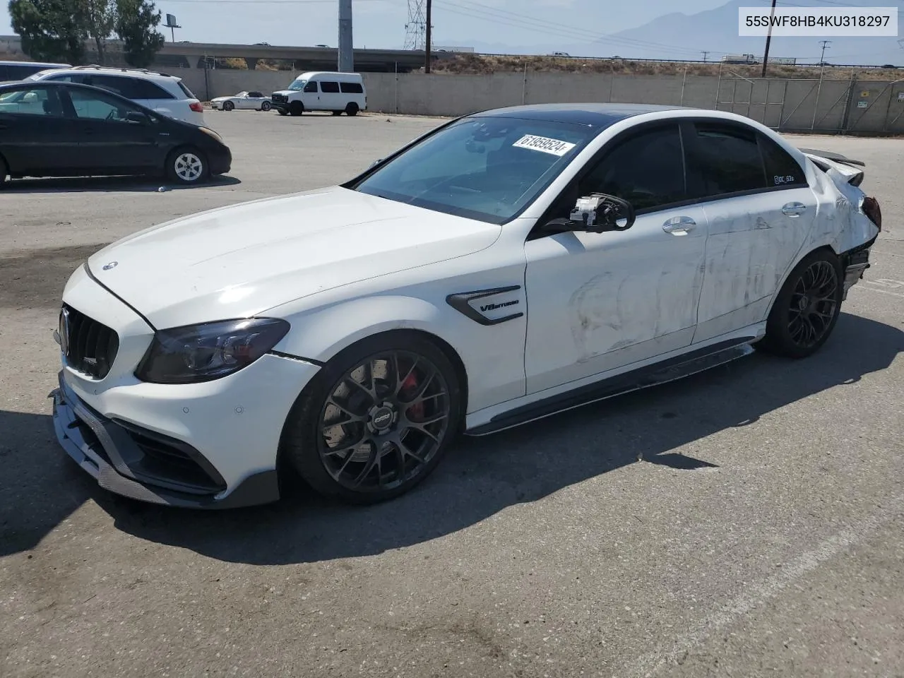 2019 Mercedes-Benz C 63 Amg-S VIN: 55SWF8HB4KU318297 Lot: 61959524