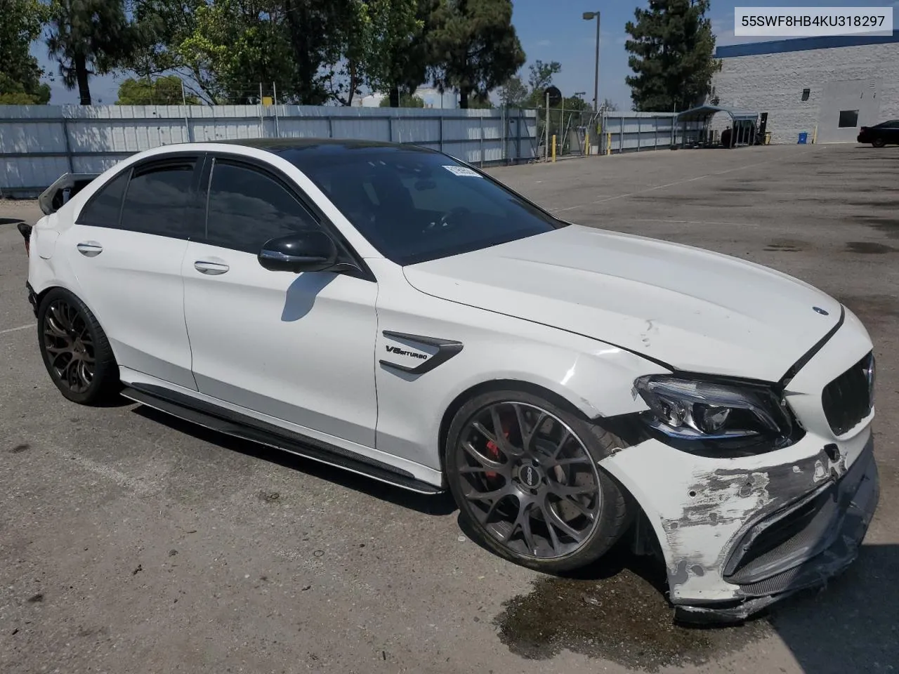 2019 Mercedes-Benz C 63 Amg-S VIN: 55SWF8HB4KU318297 Lot: 61959524