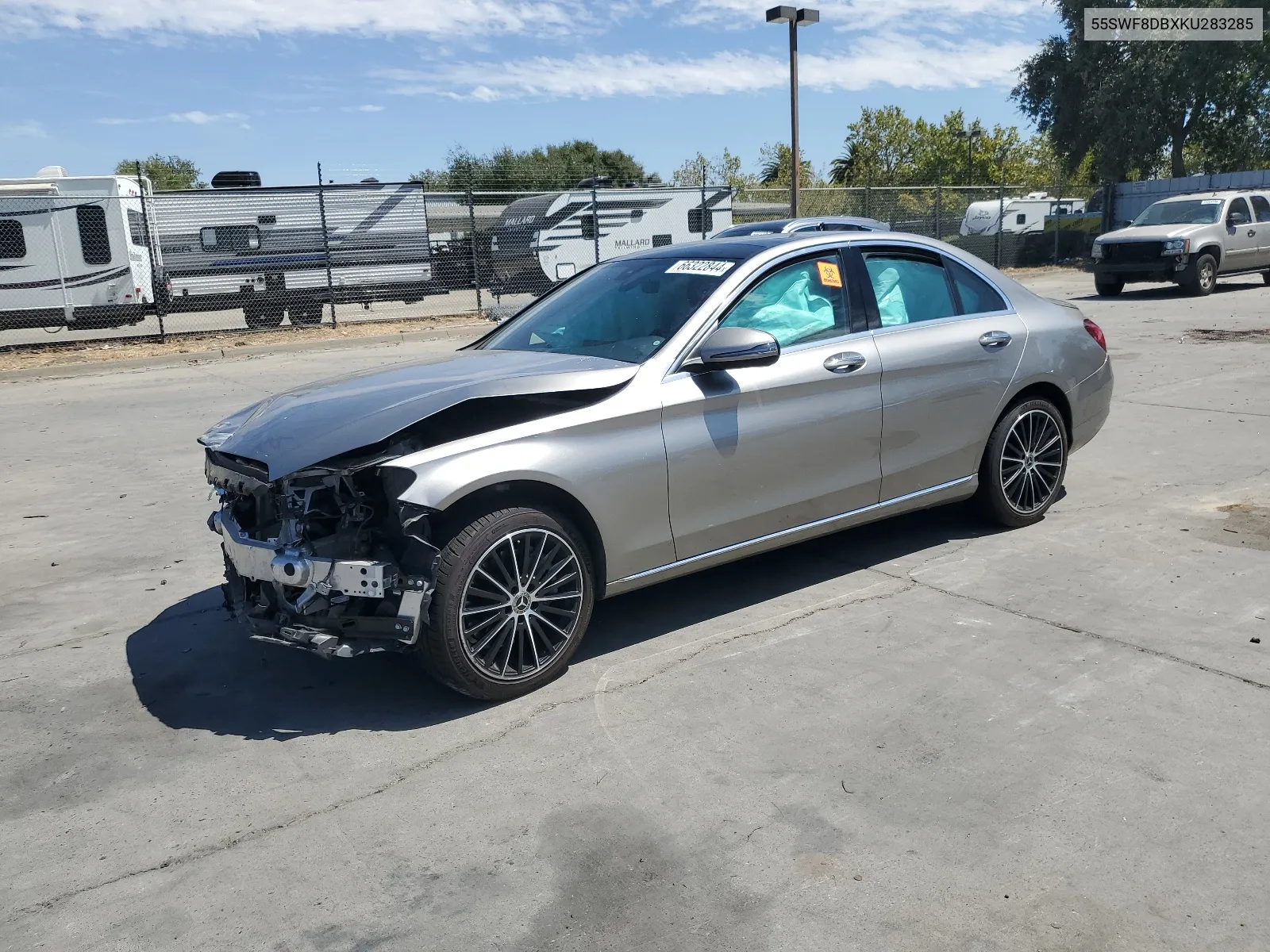 2019 Mercedes-Benz C 300 VIN: 55SWF8DBXKU283285 Lot: 66322844