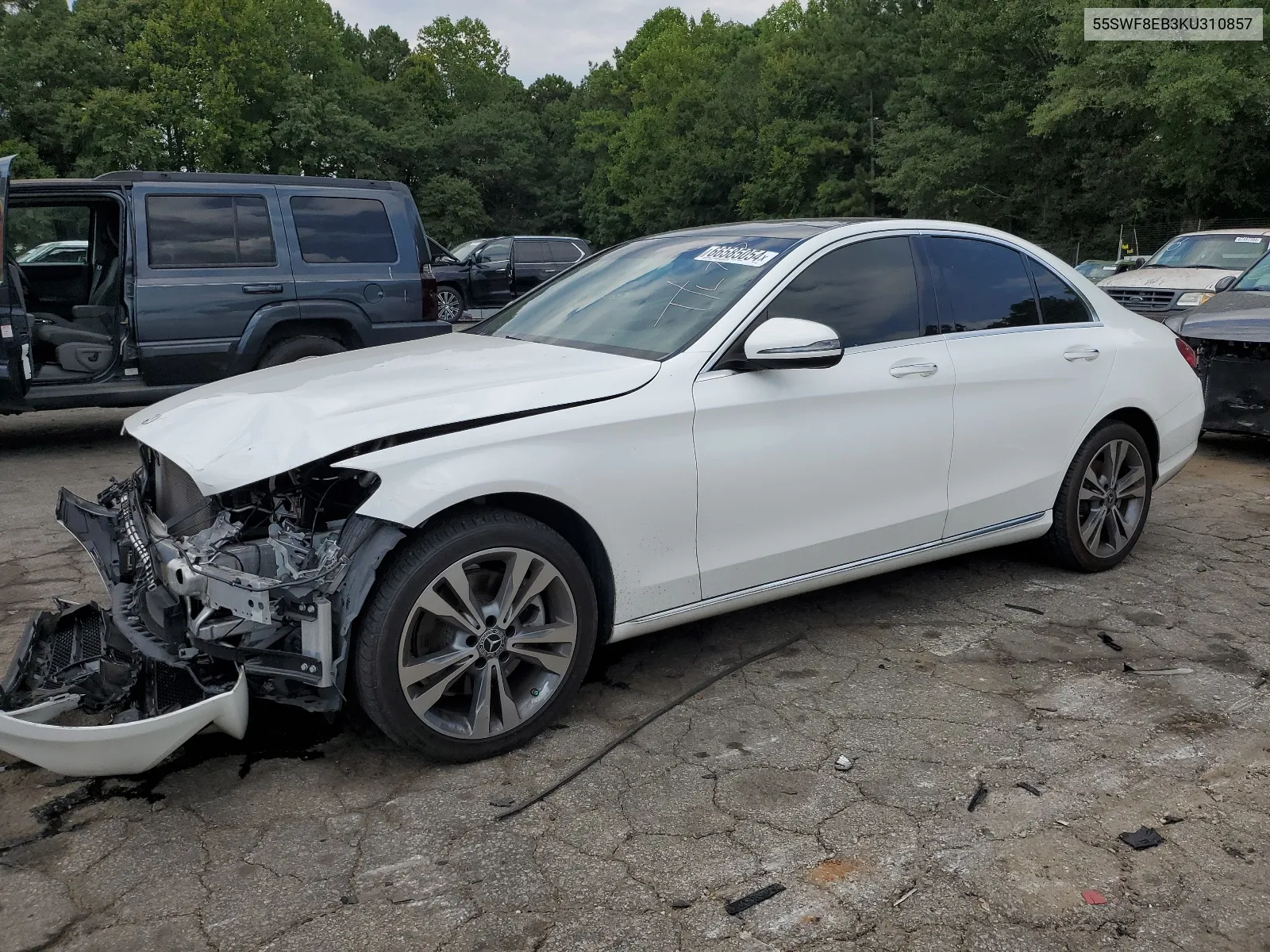 2019 Mercedes-Benz C 300 4Matic VIN: 55SWF8EB3KU310857 Lot: 66585054