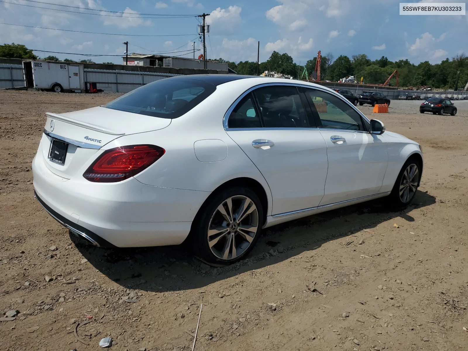 2019 Mercedes-Benz C 300 4Matic VIN: 55SWF8EB7KU303233 Lot: 68428594